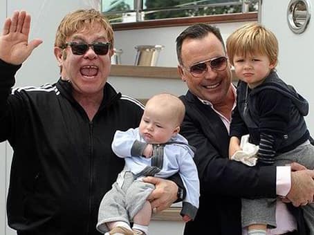 Elton John kids adopted picture