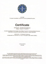 Certificat UEMS Certificat UEMS